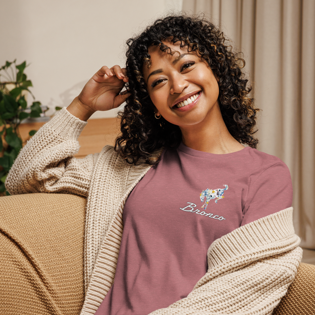 Womens Floral Bronco T-shirt