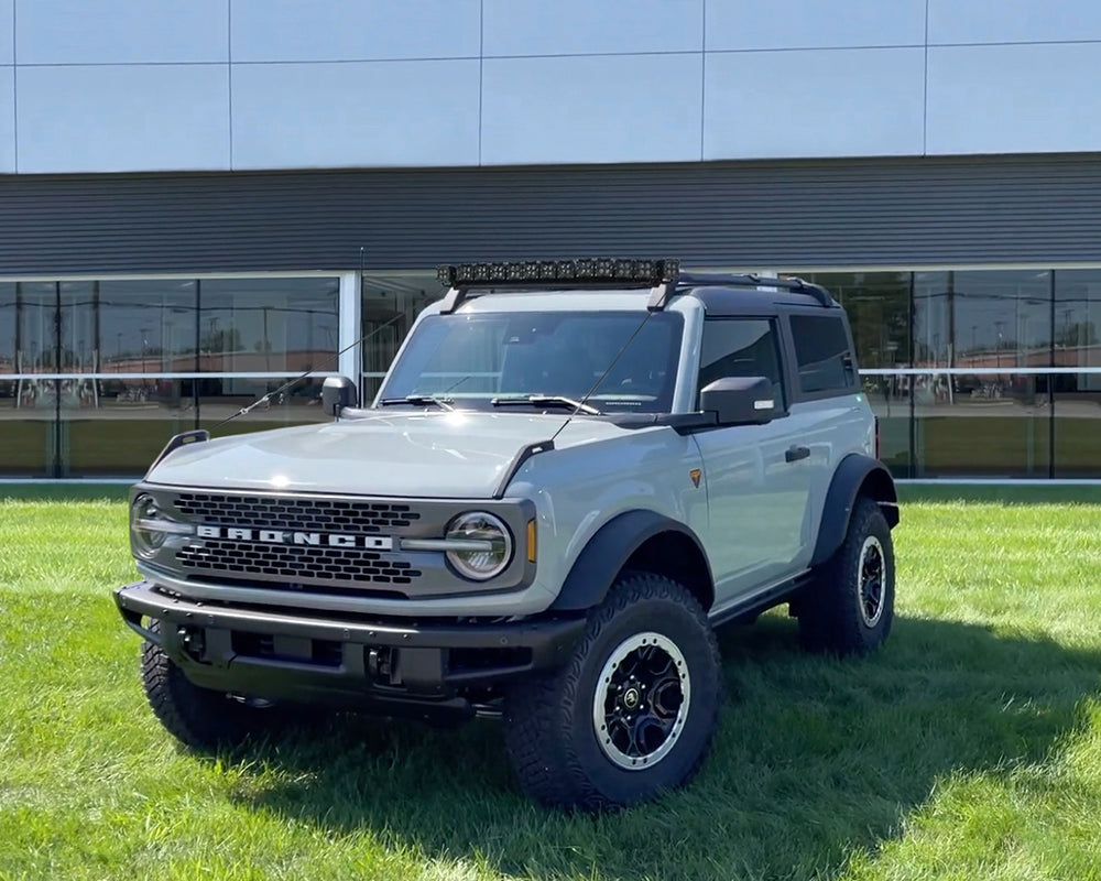 Quake LED 42" Roof Rack Light Bar Mount with Side Perches for Ford Bronco