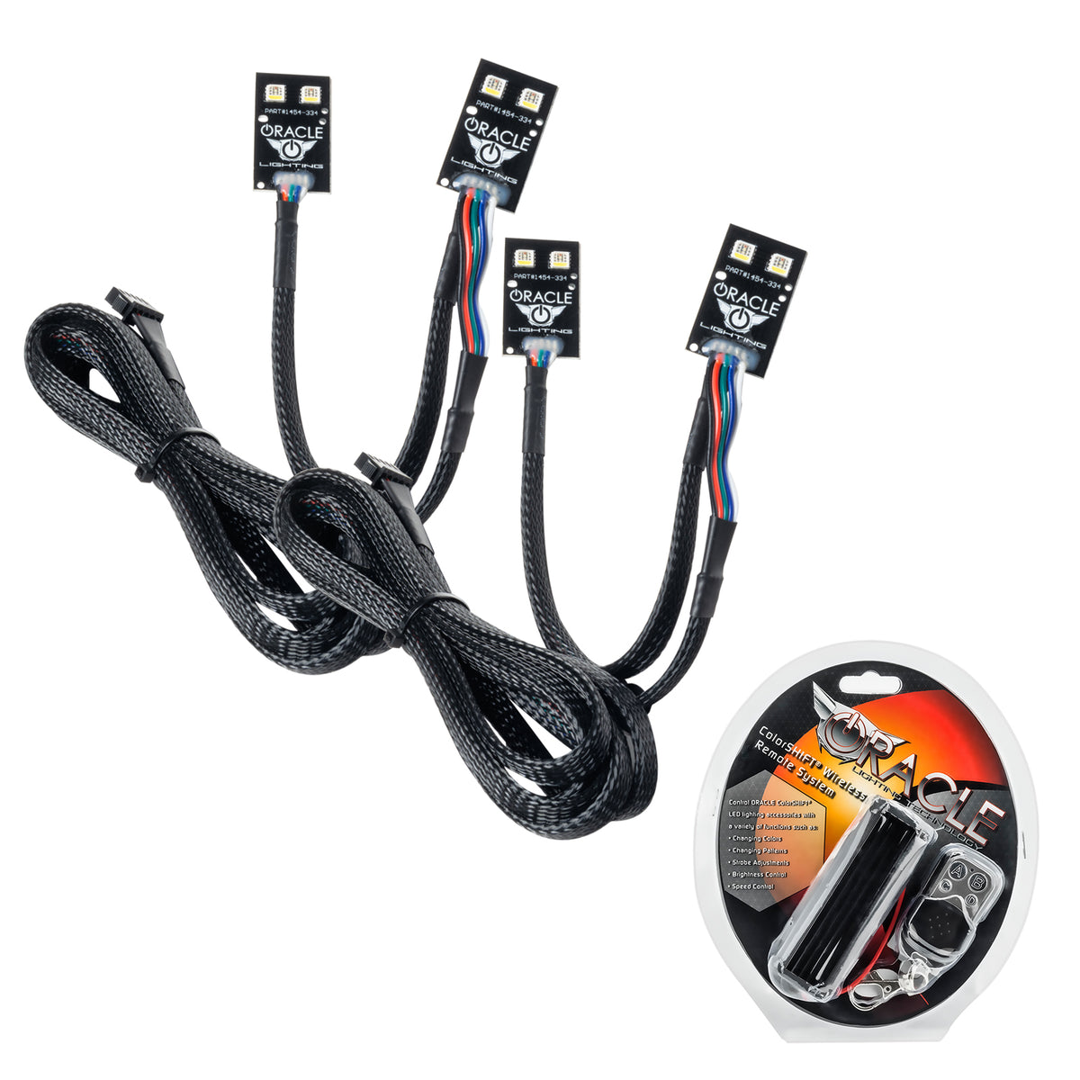ORACLE Lighting 2021-2025 Ford Bronco Sport ColorSHIFT® RGB+W Headlight DRL + Halo Upgrade Kit - w/RF Controller - 1454-330