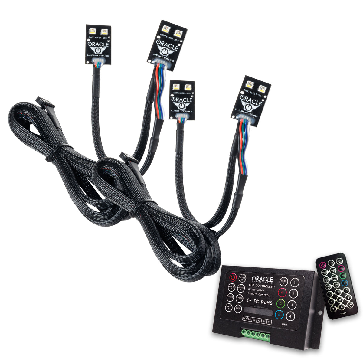 ORACLE Lighting 2021-2025 Ford Bronco Sport ColorSHIFT® RGB+W Headlight DRL + Halo Upgrade Kit - w/2.0 Controller - 1454-333 Main image