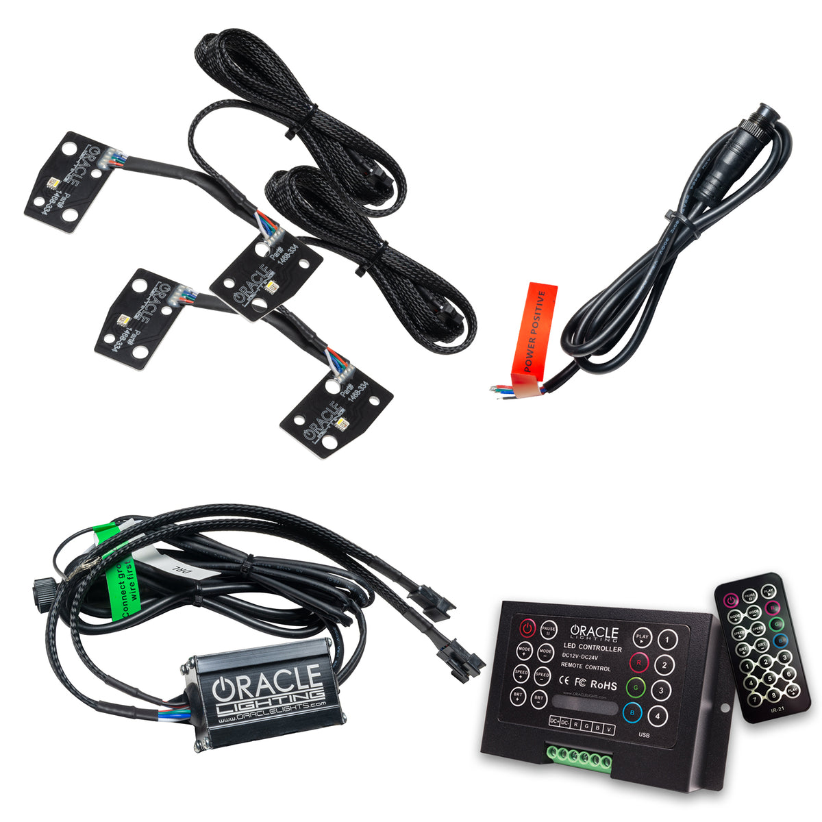 ORACLE Lighting 2021-2025 Ford Bronco ColorSHIFT® RGB+W Headlight Halo Upgrade Kit - w/2.0 Controller - 1468-333 Main image
