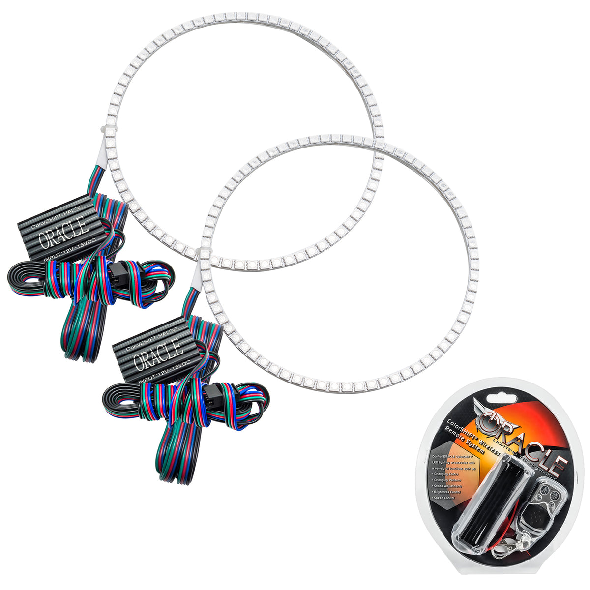 ORACLE Lighting 2021-2025 Ford Bronco LED Headlight Halo Kit - Base Headlights - ColorSHIFT® w/RF Controller - 1470-330
