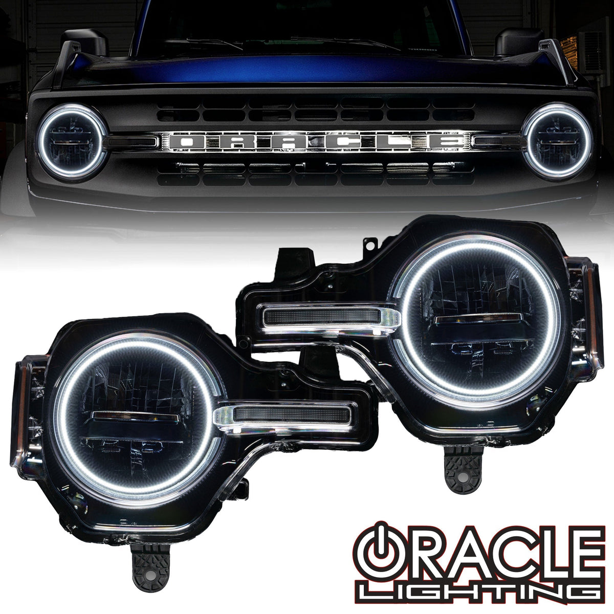 ORACLE Lighting 2021-2025 Ford Bronco LED Headlight Halo Kit - Base Headlights Main image
