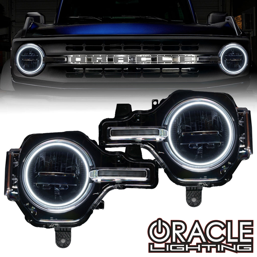 ORACLE Lighting 2021-2025 Ford Bronco LED Headlight Halo Kit - Base Headlights