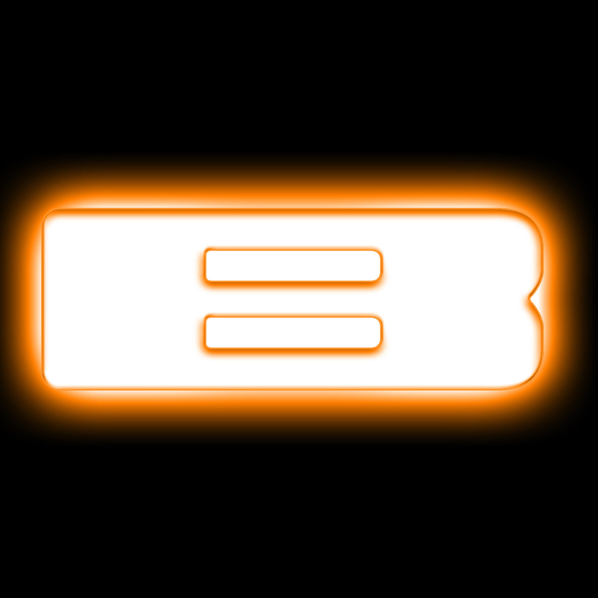 ORACLE Lighting Universal Illuminated LED Letter Badges - Matte White Surface Finish - B - Amber - 3140-B-005 Main image
