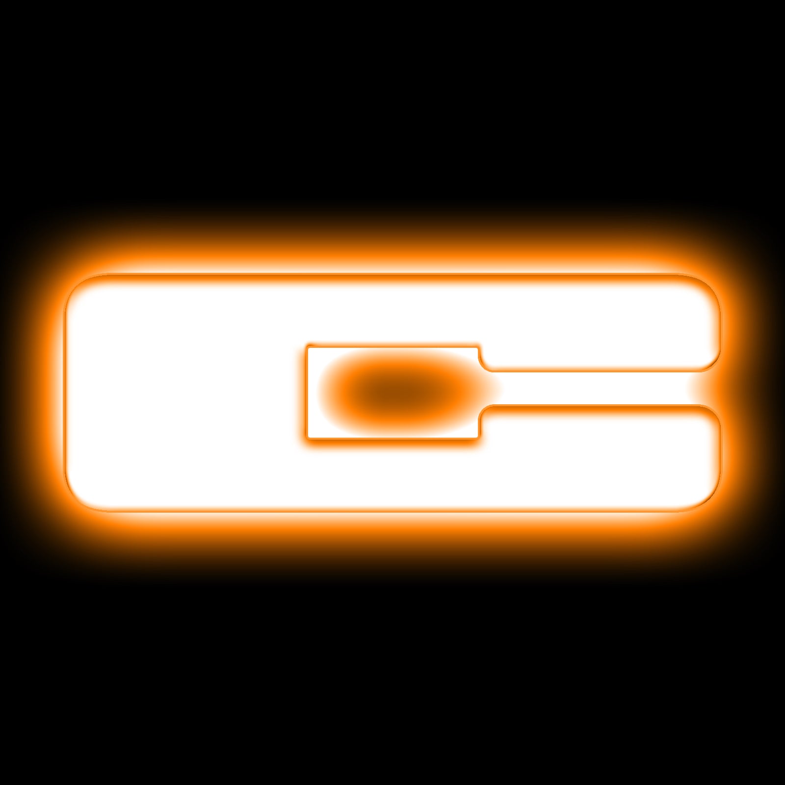ORACLE Lighting Universal Illuminated LED Letter Badges - Matte White Surface Finish - C - Amber - 3140-C-005
