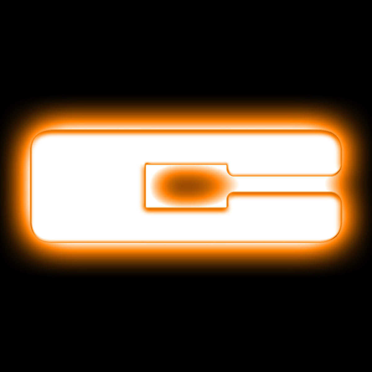 ORACLE Lighting Universal Illuminated LED Letter Badges - Matte White Surface Finish - C - Amber - 3140-C-005