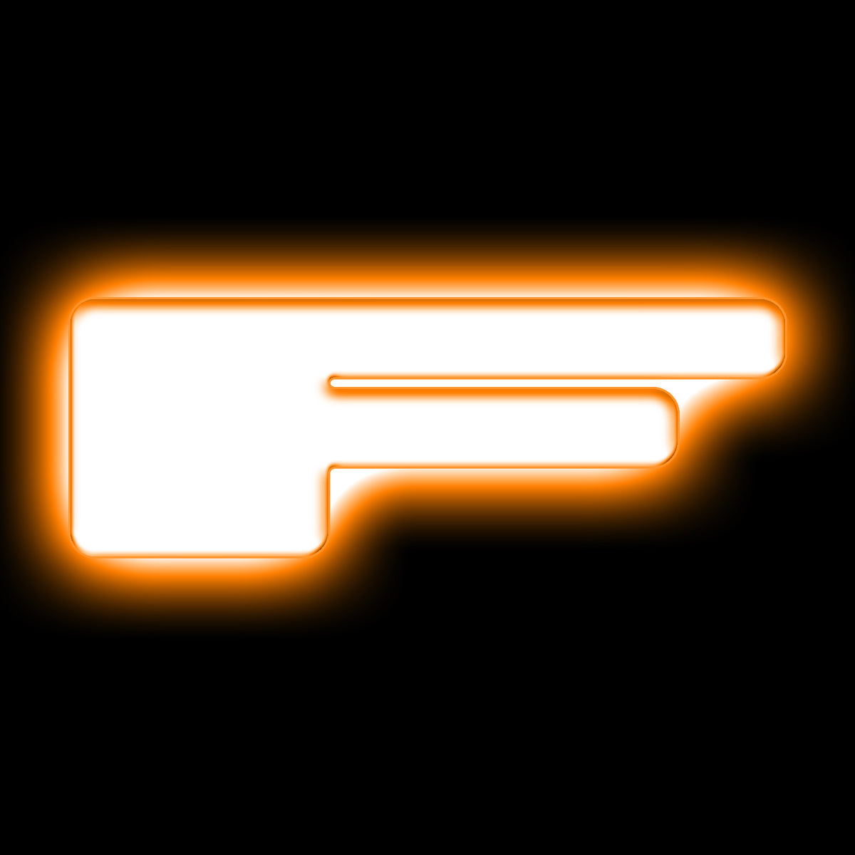 ORACLE Lighting Universal Illuminated LED Letter Badges - Matte White Surface Finish - F - Amber - 3140-F-005 Main image