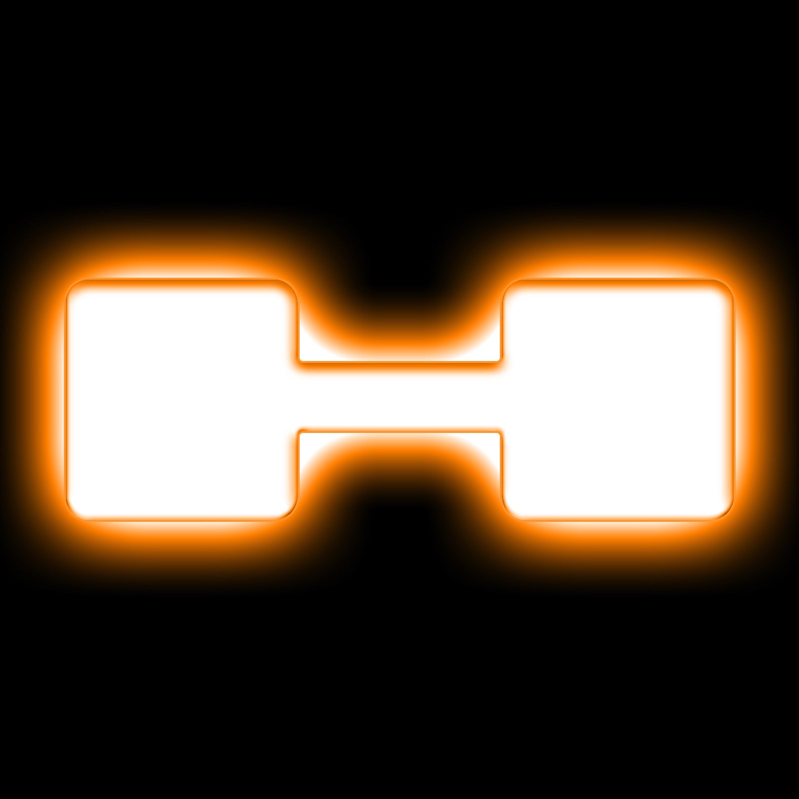 ORACLE Lighting Universal Illuminated LED Letter Badges - Matte White Surface Finish - H - Amber - 3140-H-005