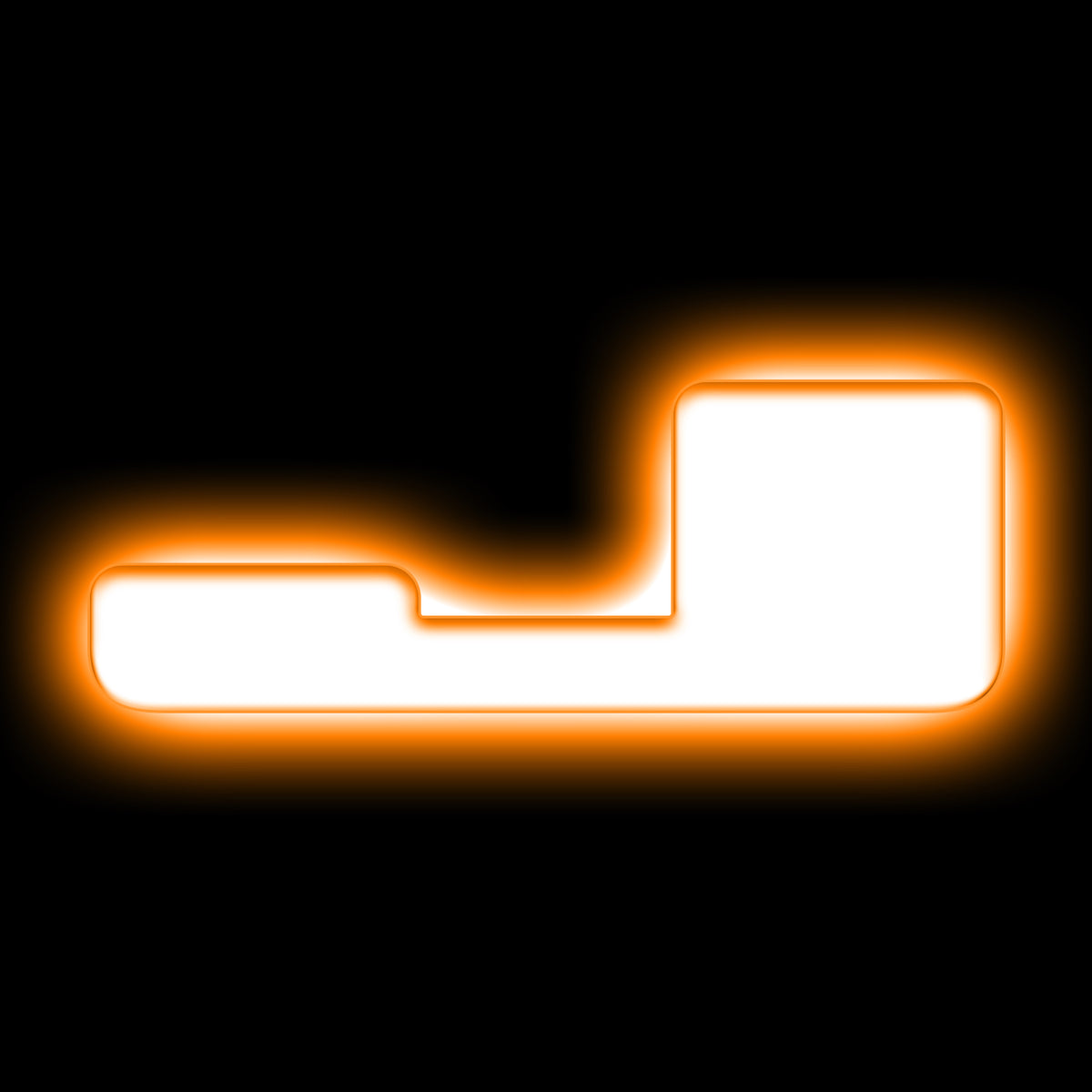 ORACLE Lighting Universal Illuminated LED Letter Badges - Matte White Surface Finish - J - Amber - 3140-J-005