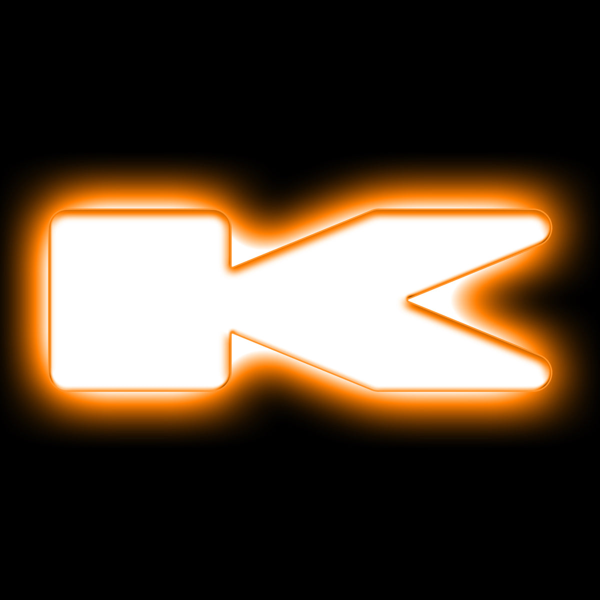 ORACLE Lighting Universal Illuminated LED Letter Badges - Matte White Surface Finish - K - Amber - 3140-K-005 Main image