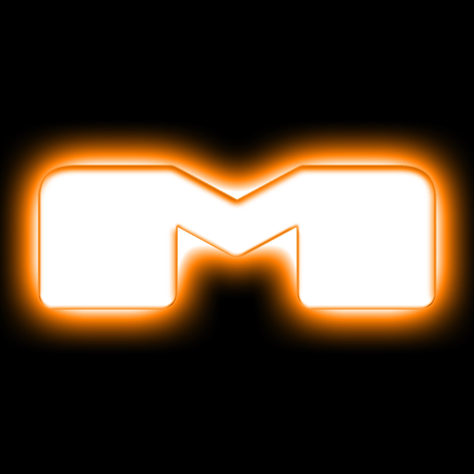 ORACLE Lighting Universal Illuminated LED Letter Badges - Matte White Surface Finish - M - Amber - 3140-M-005
