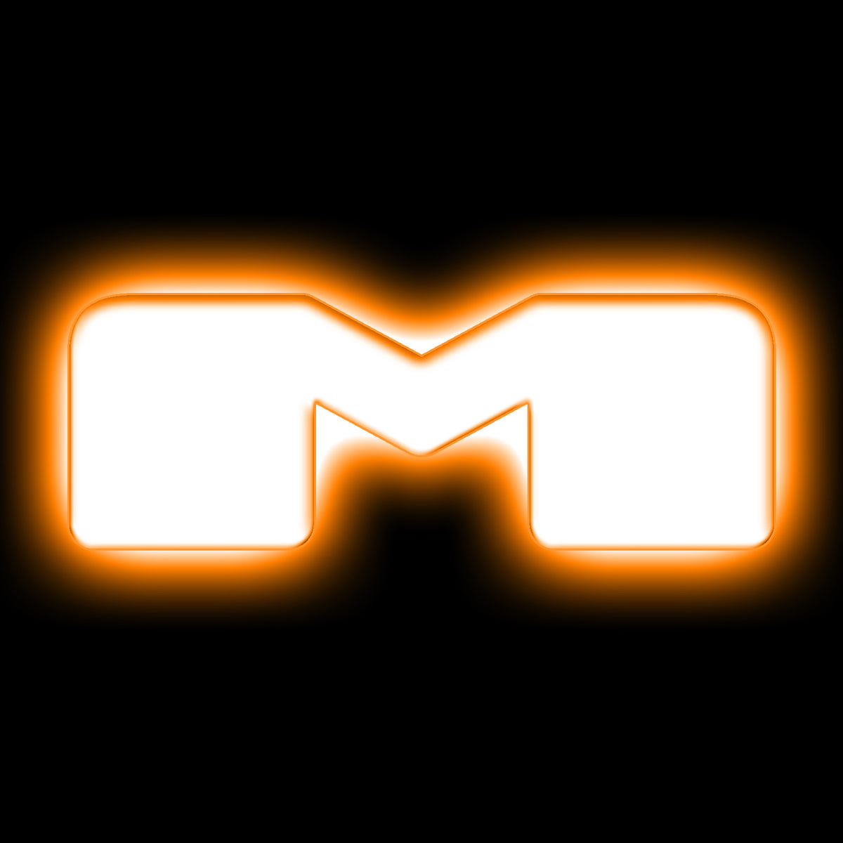 ORACLE Lighting Universal Illuminated LED Letter Badges - Matte White Surface Finish - M - Amber - 3140-M-005