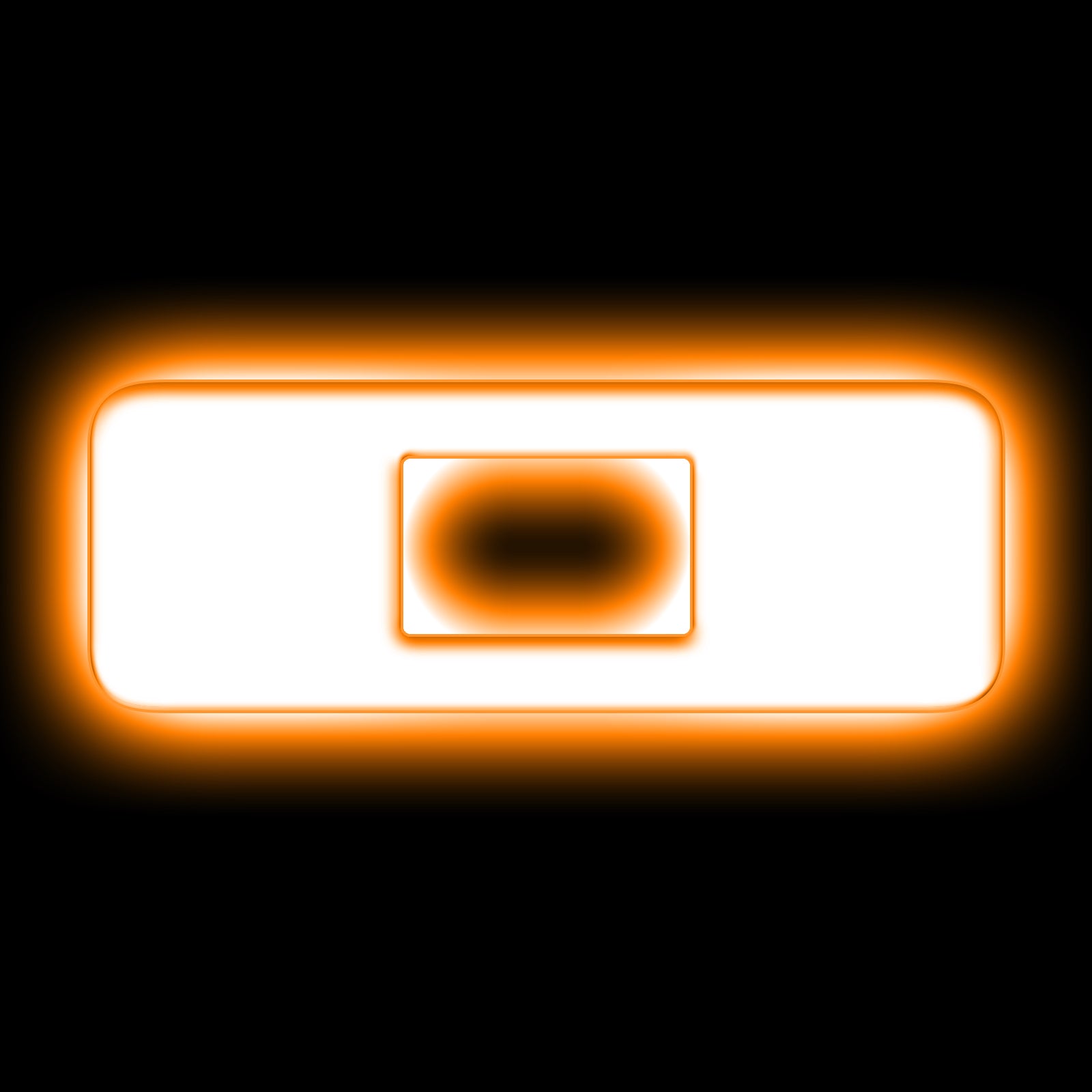 ORACLE Lighting Universal Illuminated LED Letter Badges - Matte White Surface Finish - O - Amber - 3140-O-005