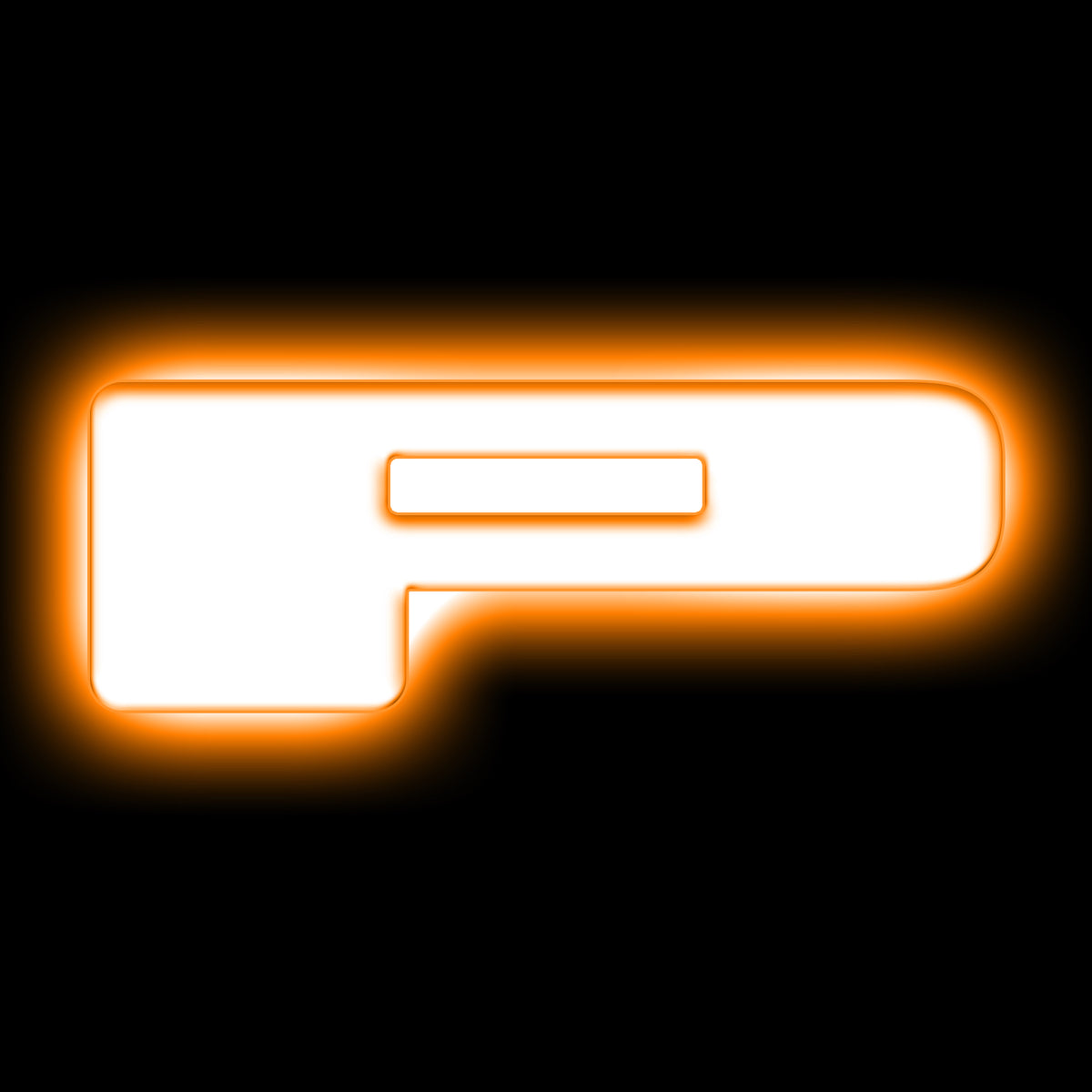 ORACLE Lighting Universal Illuminated LED Letter Badges - Matte White Surface Finish - P - Amber - 3140-P-005 Main image