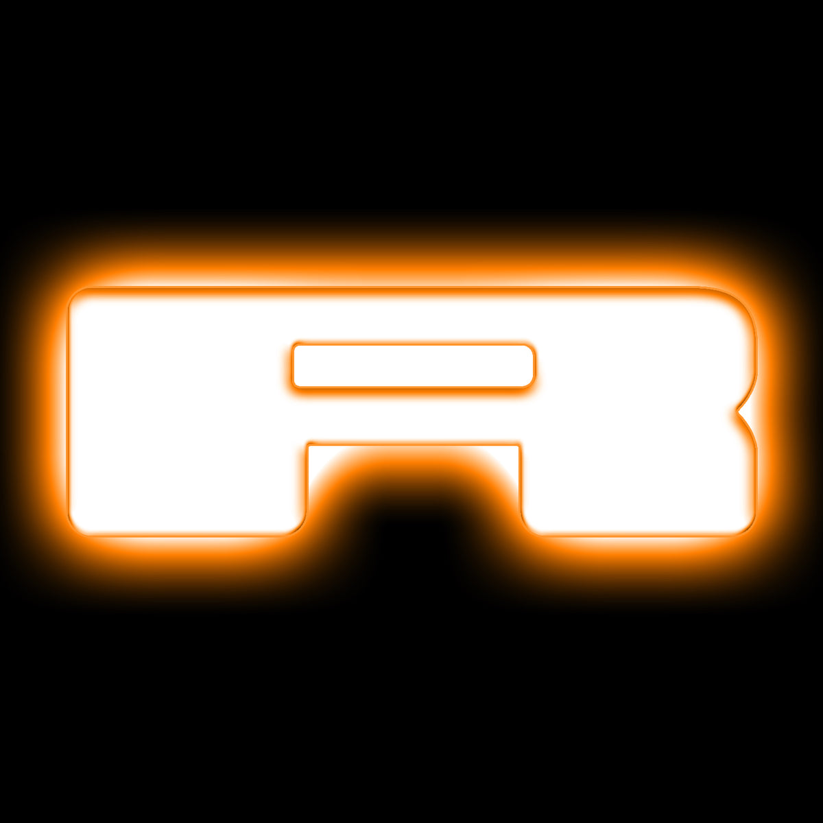 ORACLE Lighting Universal Illuminated LED Letter Badges - Matte White Surface Finish - R - Amber - 3140-R-005