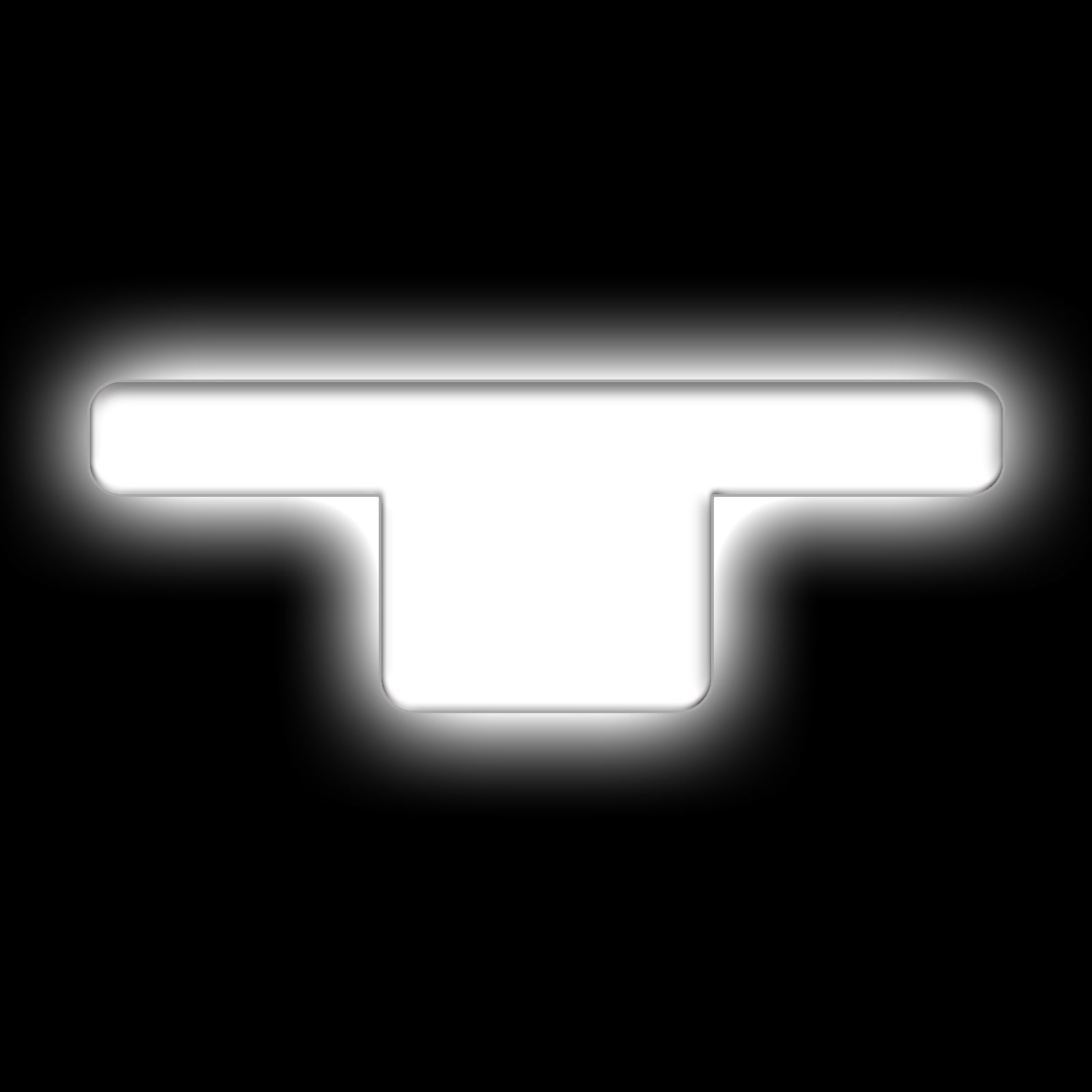 ORACLE Lighting Universal Illuminated LED Letter Badges - Matte White Surface Finish - T - White - 3140-T-001