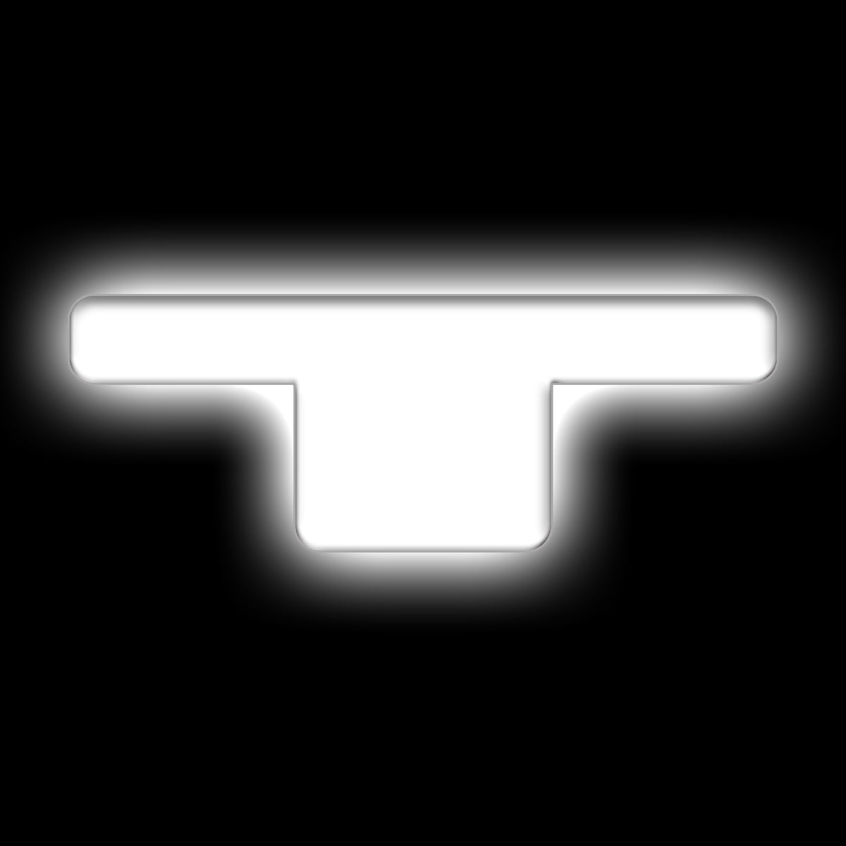 ORACLE Lighting Universal Illuminated LED Letter Badges - Matte White Surface Finish - T - White - 3140-T-001