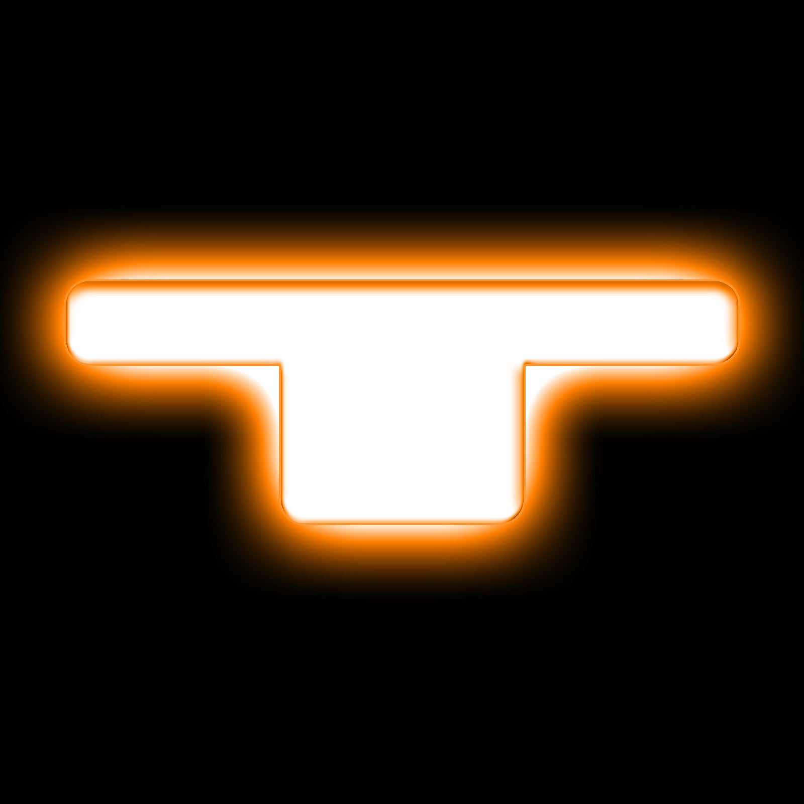 ORACLE Lighting Universal Illuminated LED Letter Badges - Matte White Surface Finish - T - Amber - 3140-T-005