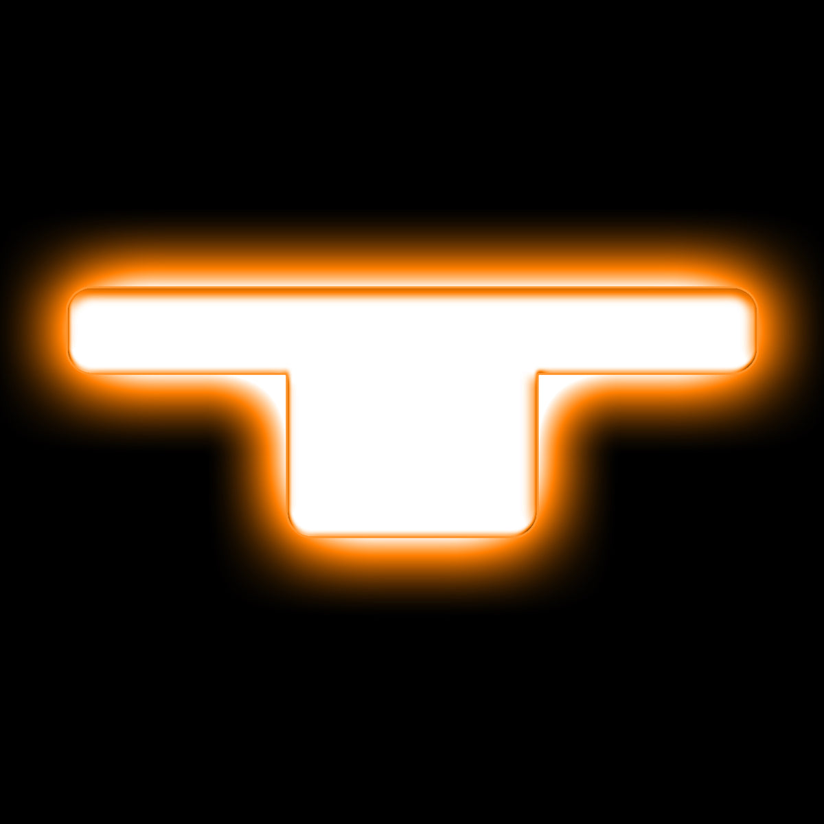 ORACLE Lighting Universal Illuminated LED Letter Badges - Matte White Surface Finish - T - Amber - 3140-T-005