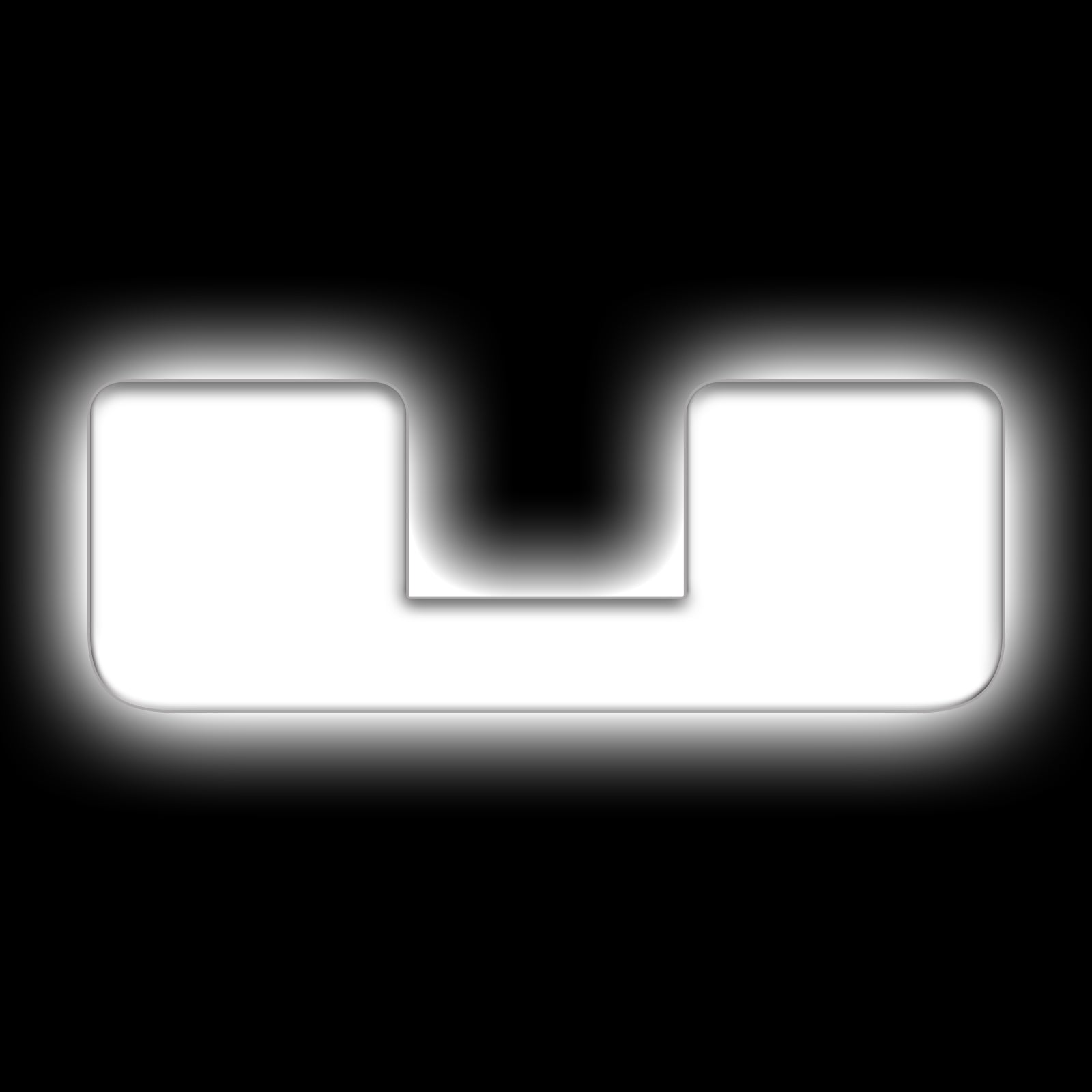 ORACLE Lighting Universal Illuminated LED Letter Badges - Matte White Surface Finish - U - White - 3140-U-001