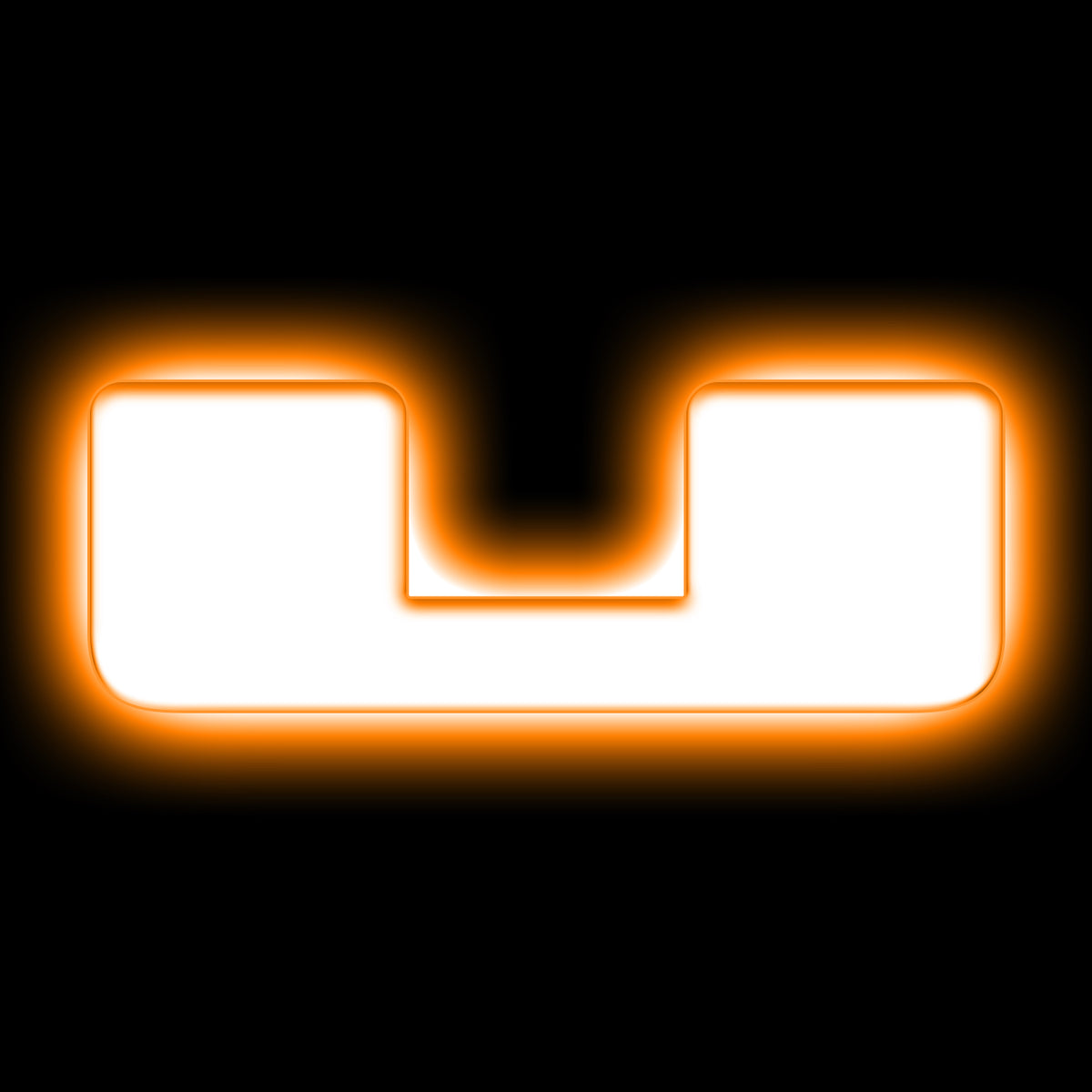 ORACLE Lighting Universal Illuminated LED Letter Badges - Matte White Surface Finish - U - Amber - 3140-U-005