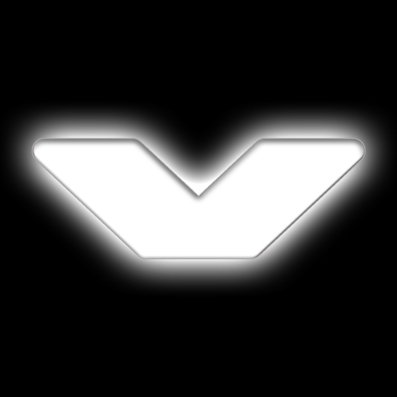 ORACLE Lighting Universal Illuminated LED Letter Badges - Matte White Surface Finish - V - White - 3140-V-001