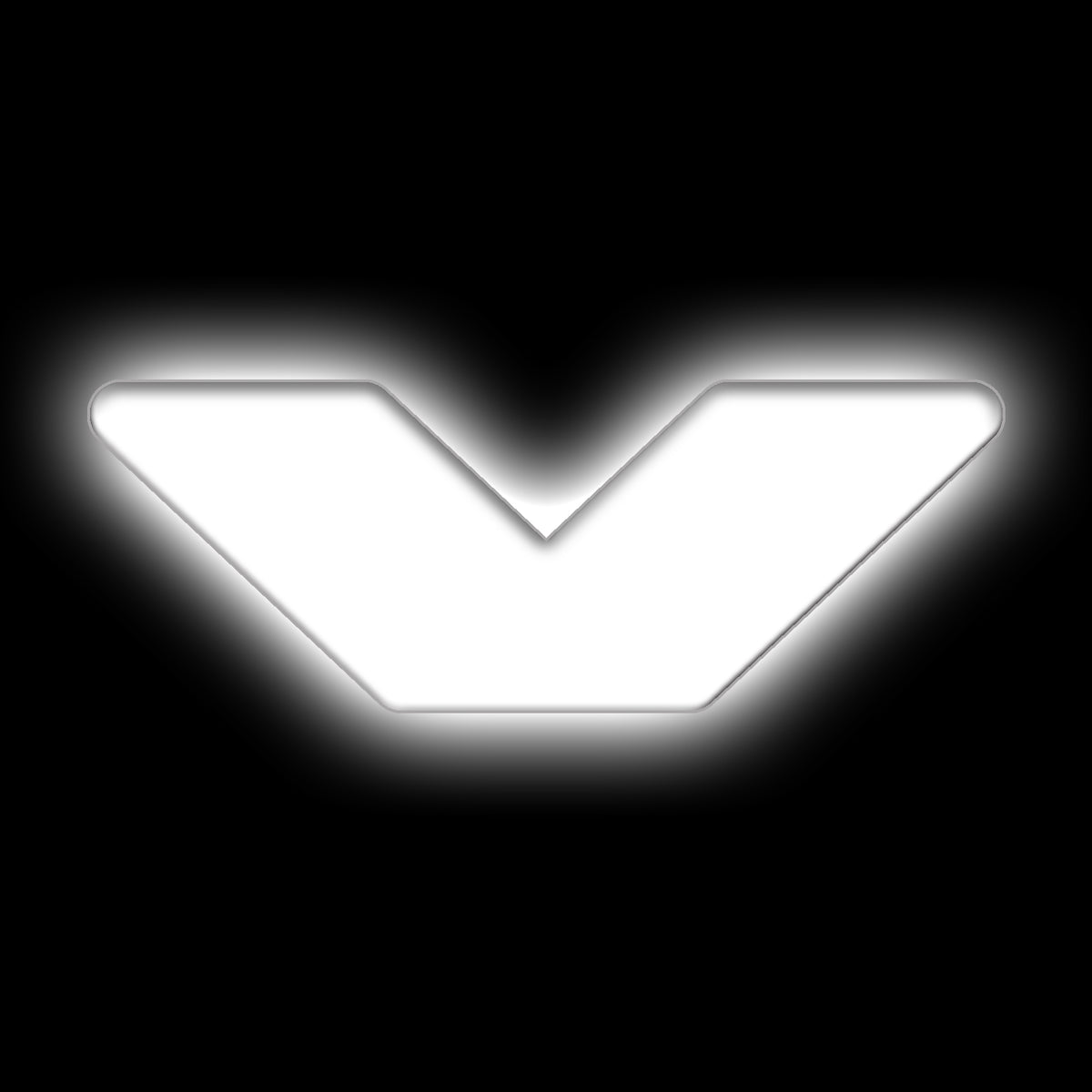 ORACLE Lighting Universal Illuminated LED Letter Badges - Matte White Surface Finish - V - White - 3140-V-001
