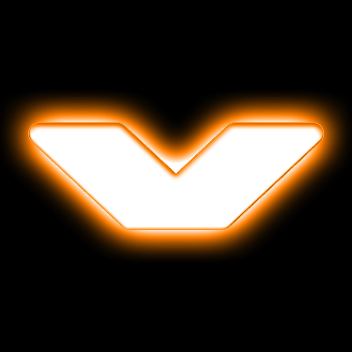 ORACLE Lighting Universal Illuminated LED Letter Badges - Matte White Surface Finish - V - Amber - 3140-V-005 Main image