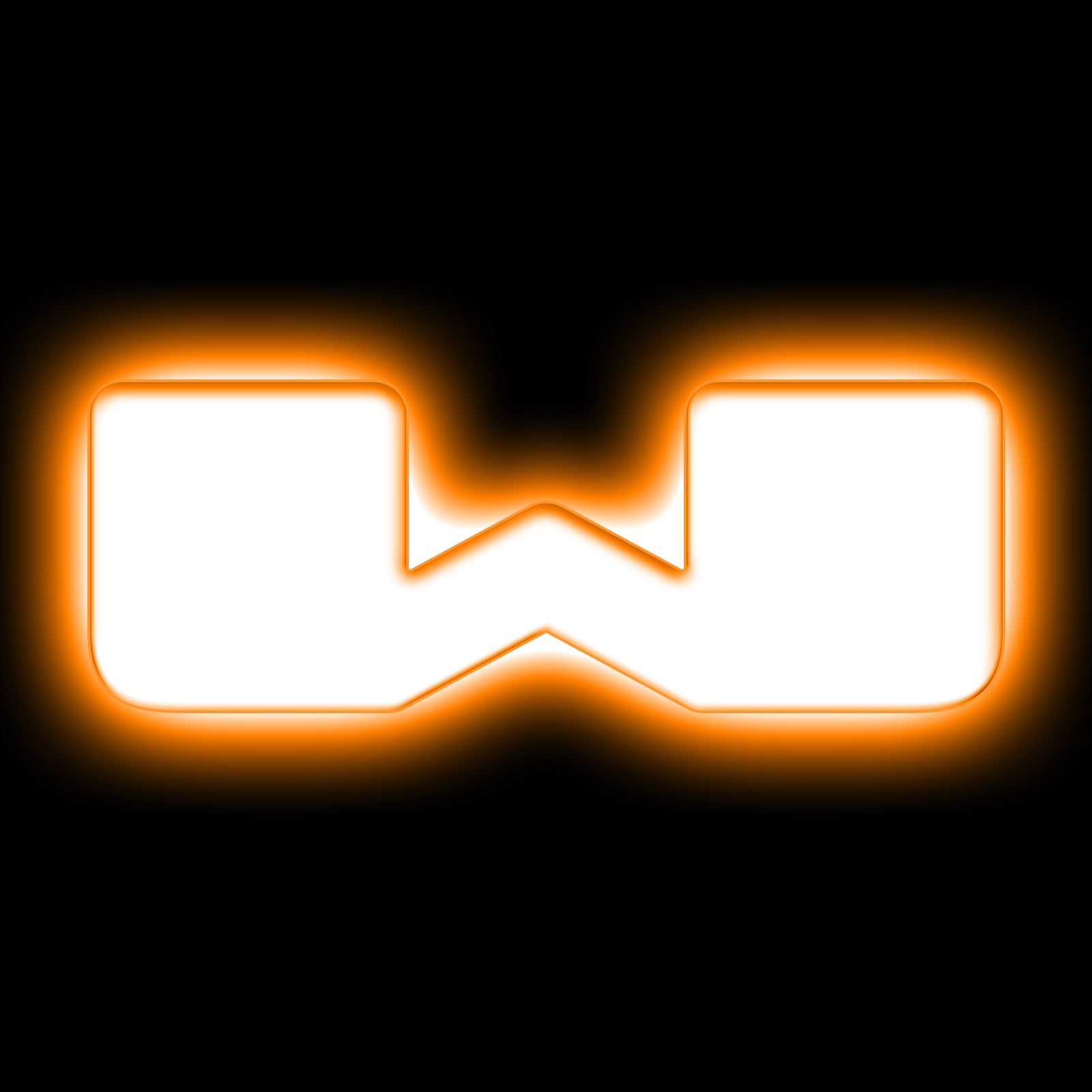 ORACLE Lighting Universal Illuminated LED Letter Badges - Matte White Surface Finish - W - Amber - 3140-W-005
