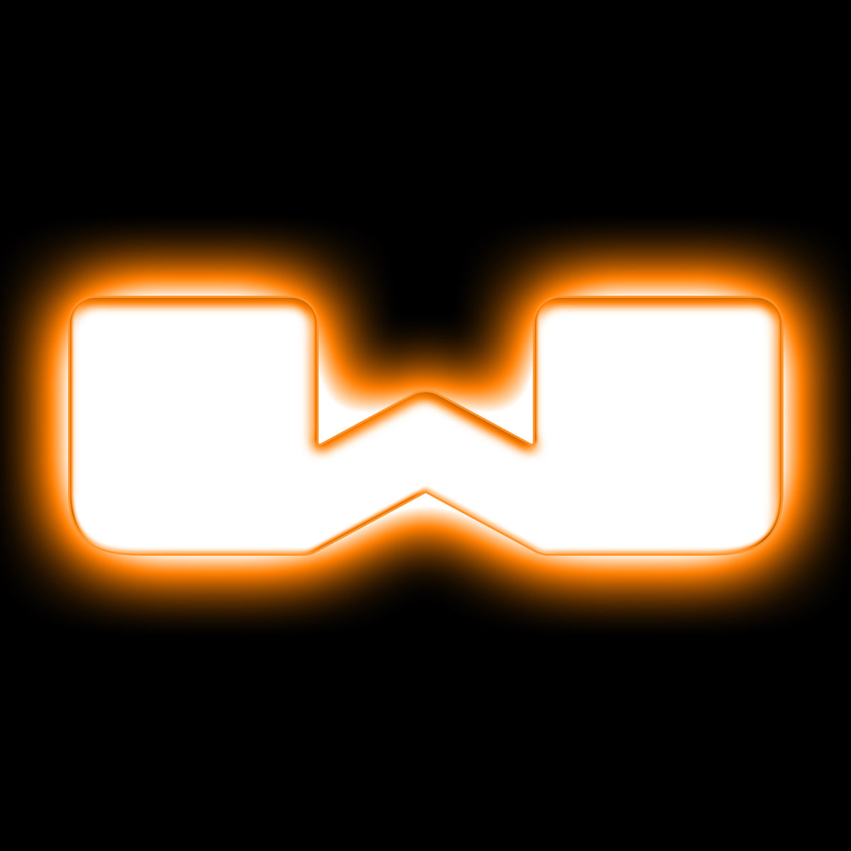 ORACLE Lighting Universal Illuminated LED Letter Badges - Matte White Surface Finish - W - Amber - 3140-W-005