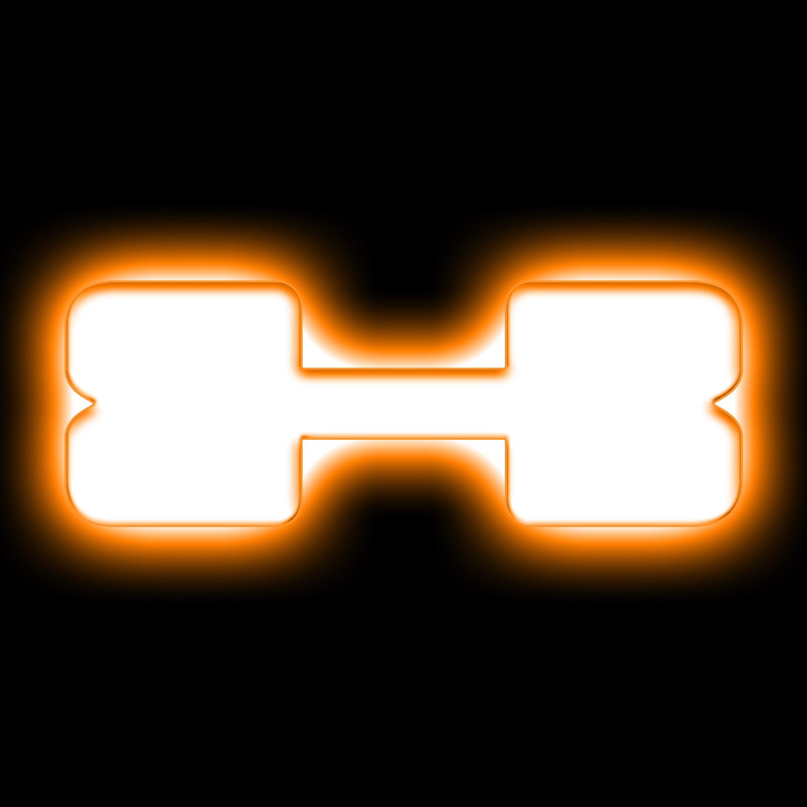 ORACLE Lighting Universal Illuminated LED Letter Badges - Matte White Surface Finish - X - Amber - 3140-X-005