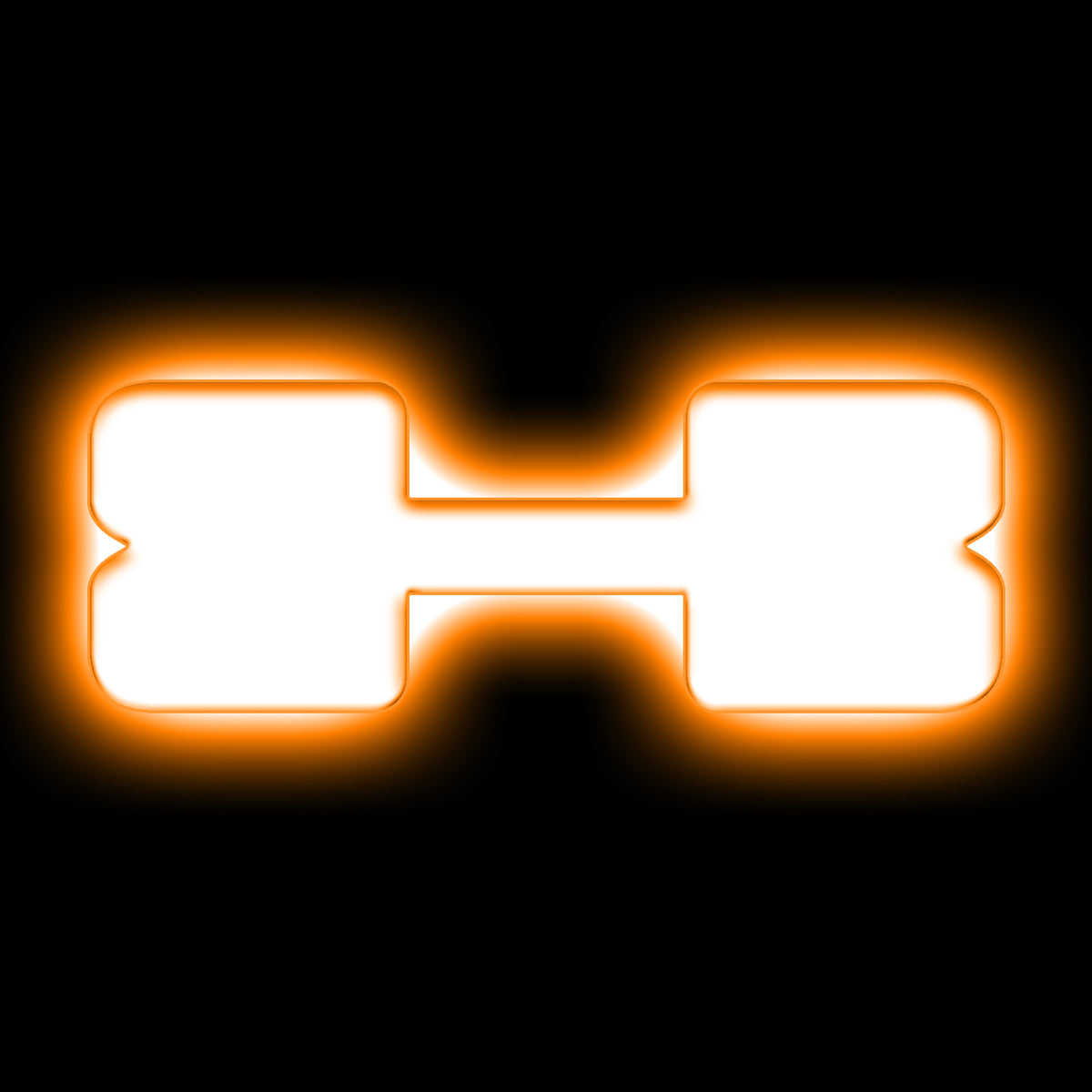 ORACLE Lighting Universal Illuminated LED Letter Badges - Matte White Surface Finish - X - Amber - 3140-X-005 Main image