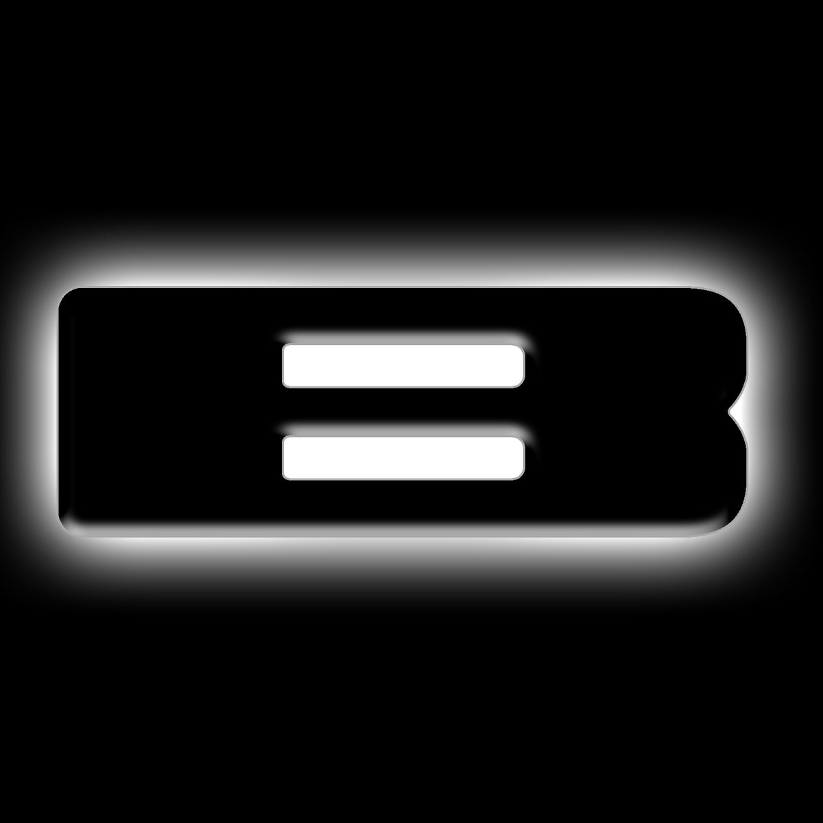 ORACLE Lighting Universal Illuminated LED Letter Badges - Matte Black Surface Finish - B - White - 3141-B-001