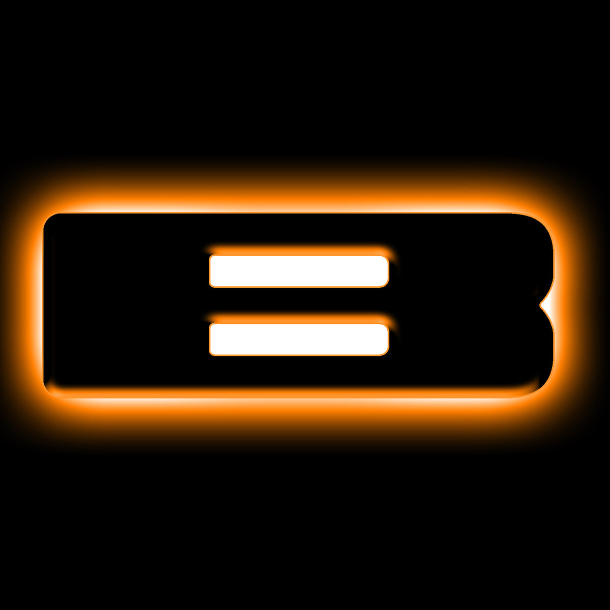 ORACLE Lighting Universal Illuminated LED Letter Badges - Matte Black Surface Finish - B - Amber - 3141-B-005 Main image