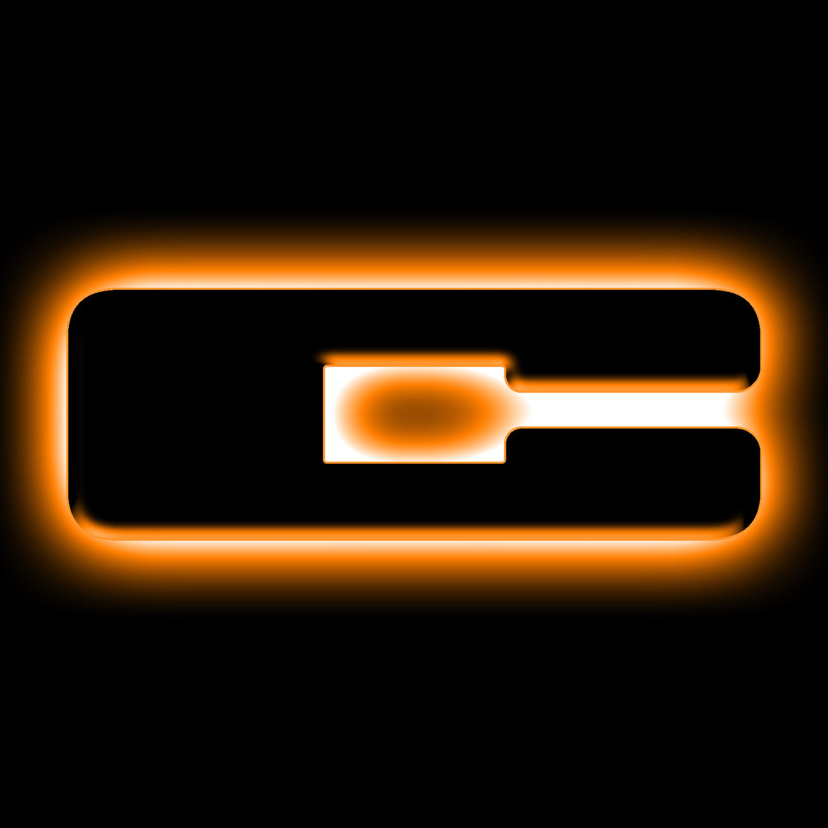 ORACLE Lighting Universal Illuminated LED Letter Badges - Matte Black Surface Finish - C - Amber - 3141-C-005