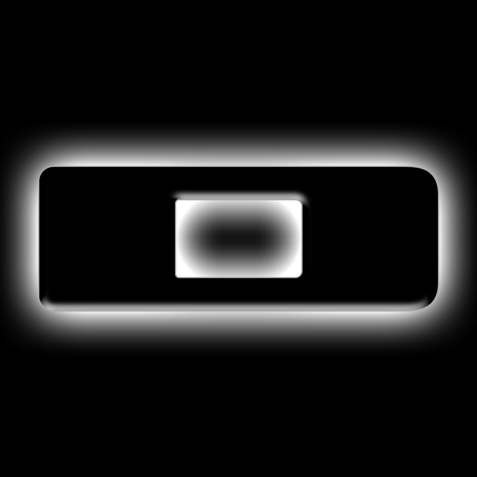 ORACLE Lighting Universal Illuminated LED Letter Badges - Matte Black Surface Finish - D - White - 3141-D-001