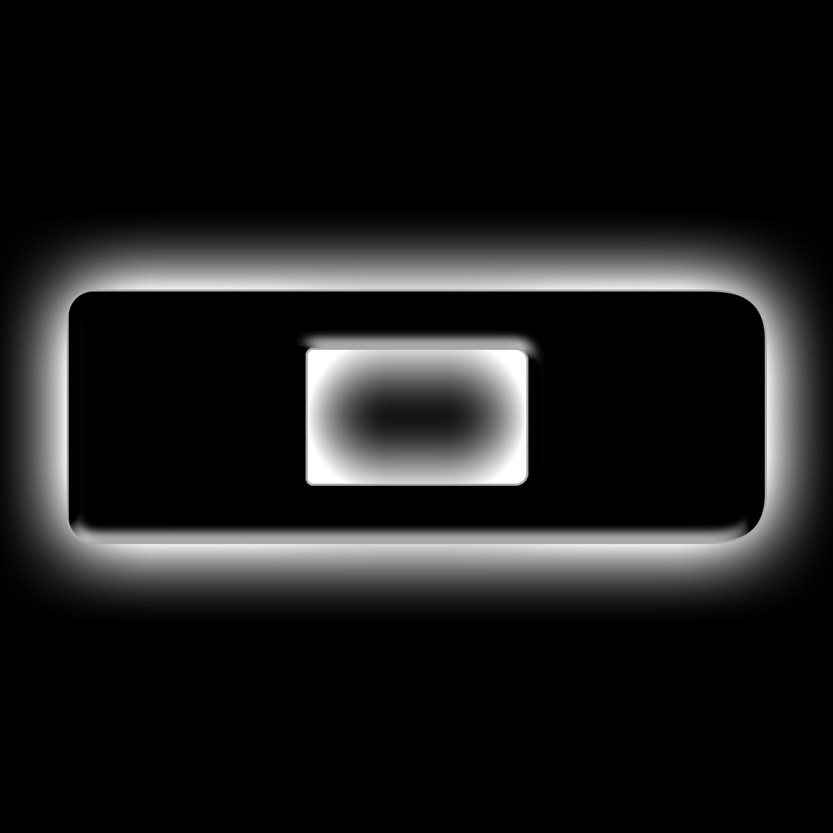ORACLE Lighting Universal Illuminated LED Letter Badges - Matte Black Surface Finish - D - White - 3141-D-001