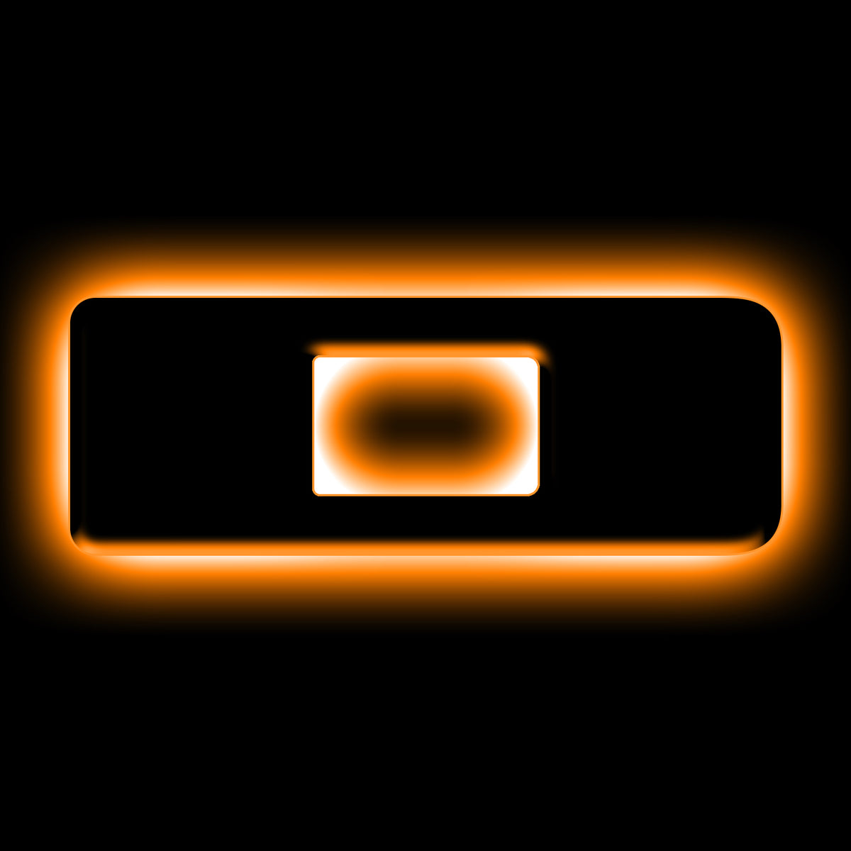 ORACLE Lighting Universal Illuminated LED Letter Badges - Matte Black Surface Finish - D - Amber - 3141-D-005 Main image
