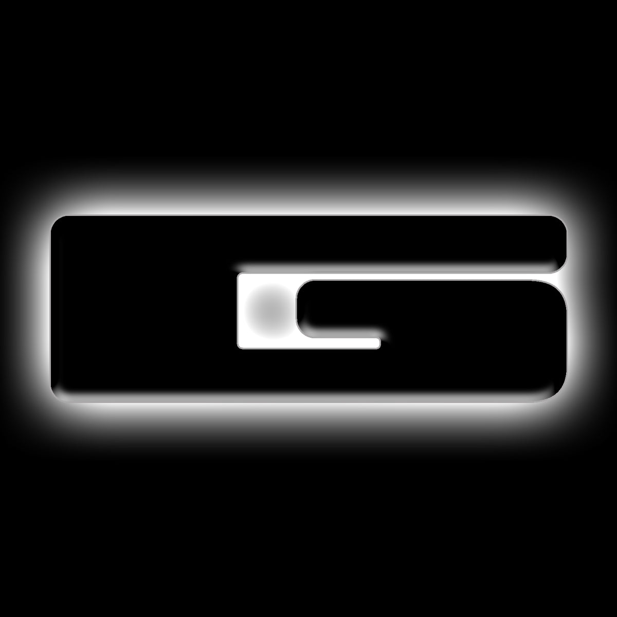 ORACLE Lighting Universal Illuminated LED Letter Badges - Matte Black Surface Finish - G - White - 3141-G-001 Main image