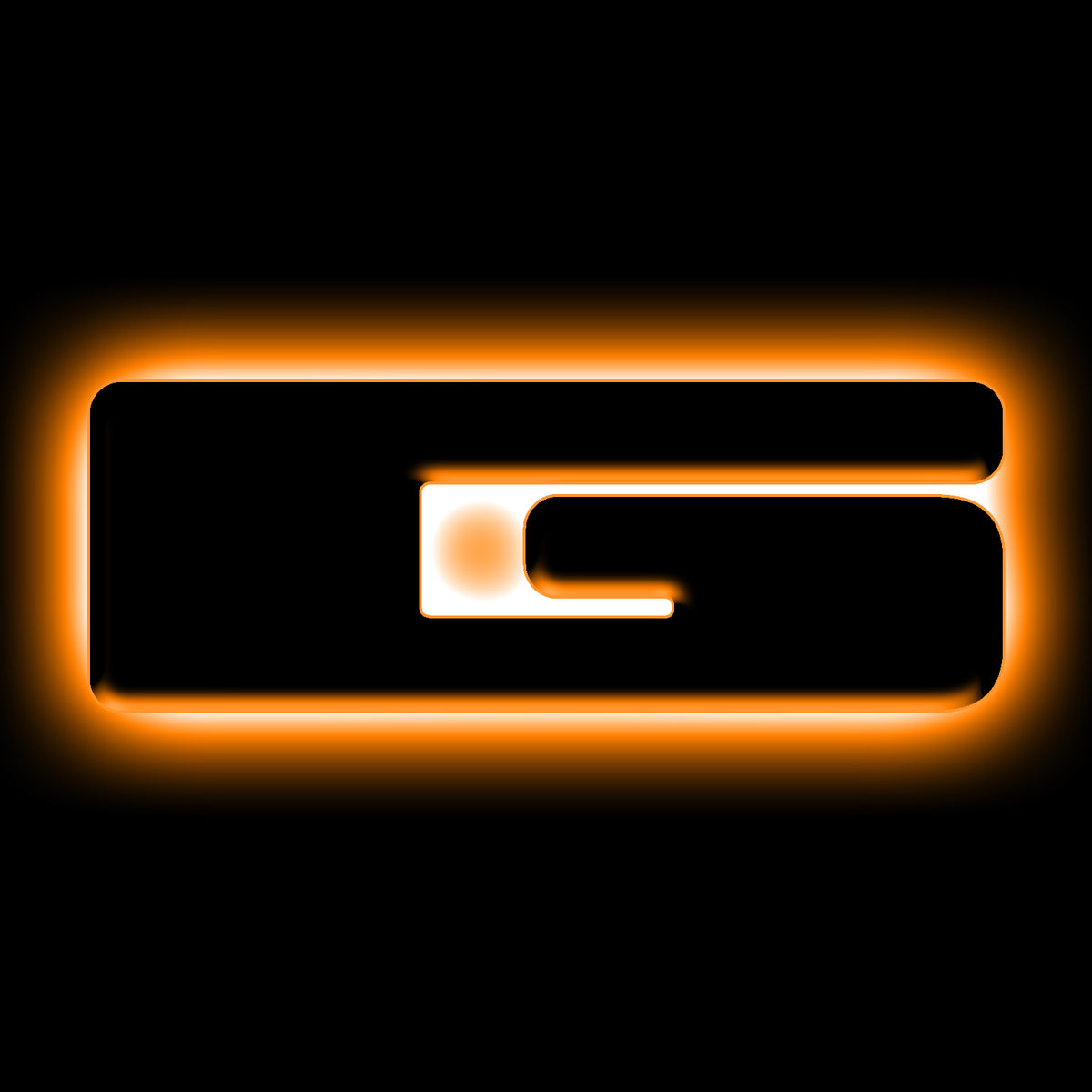ORACLE Lighting Universal Illuminated LED Letter Badges - Matte Black Surface Finish - G - Amber - 3141-G-005