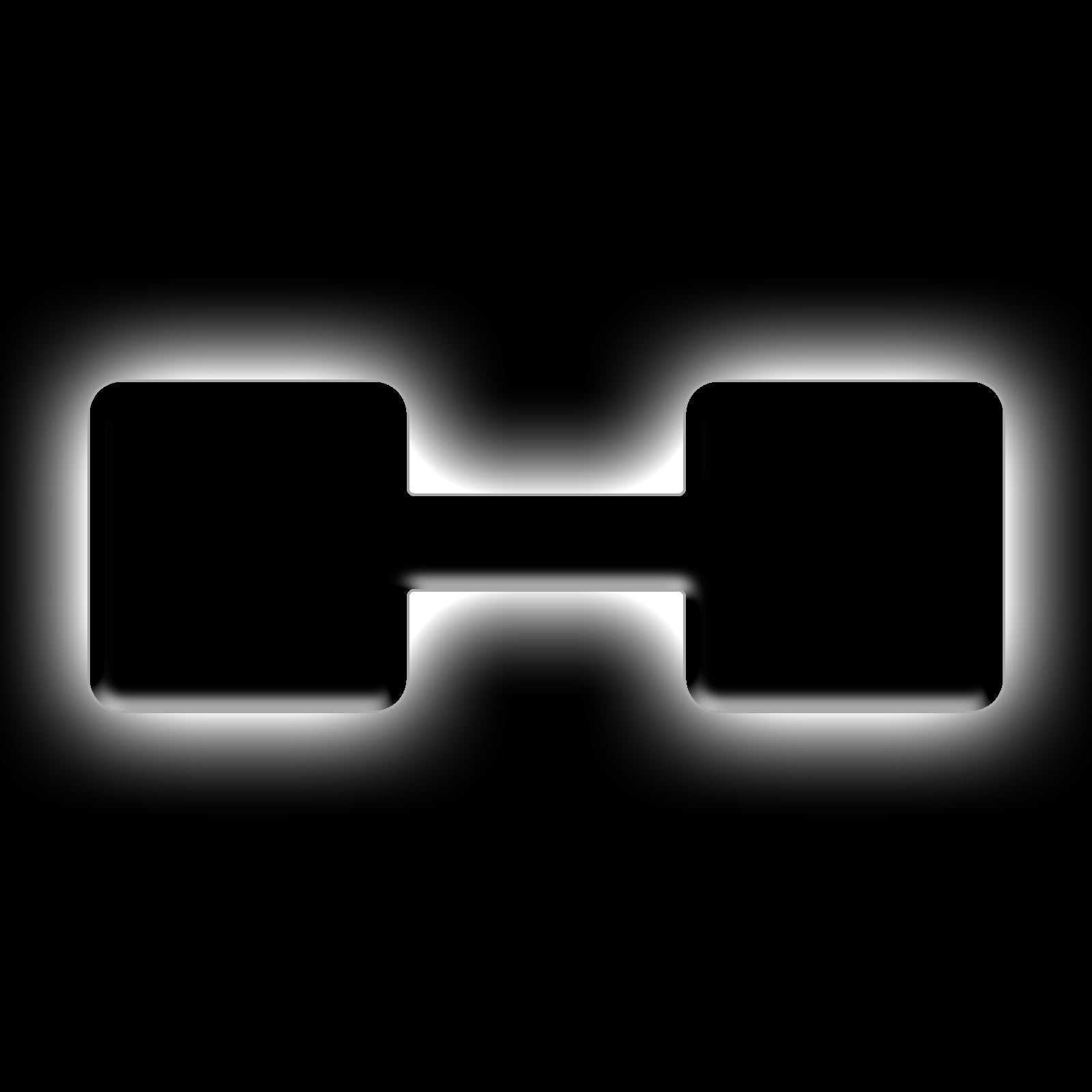 ORACLE Lighting Universal Illuminated LED Letter Badges - Matte Black Surface Finish - H - White - 3141-H-001