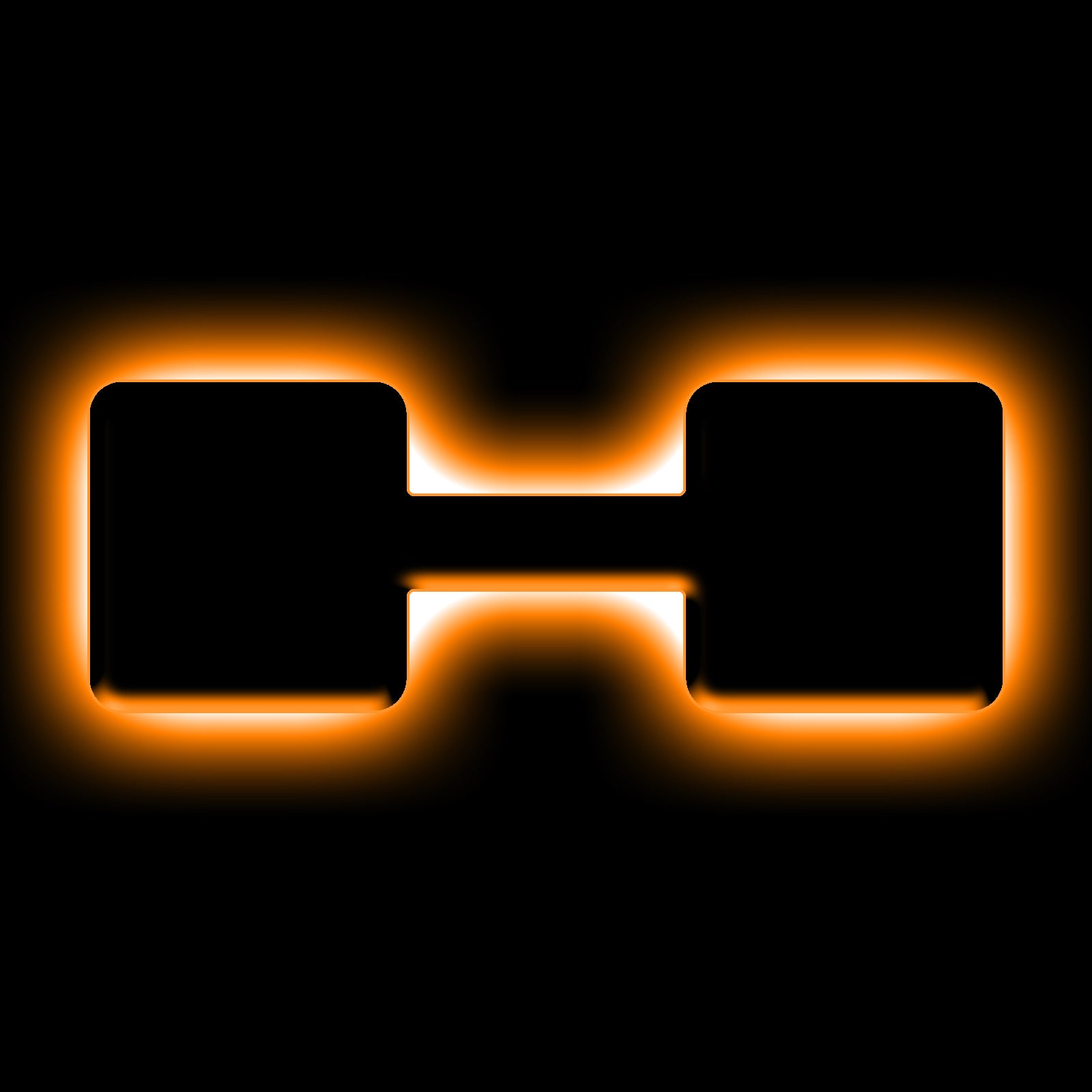 ORACLE Lighting Universal Illuminated LED Letter Badges - Matte Black Surface Finish - H - Amber - 3141-H-005