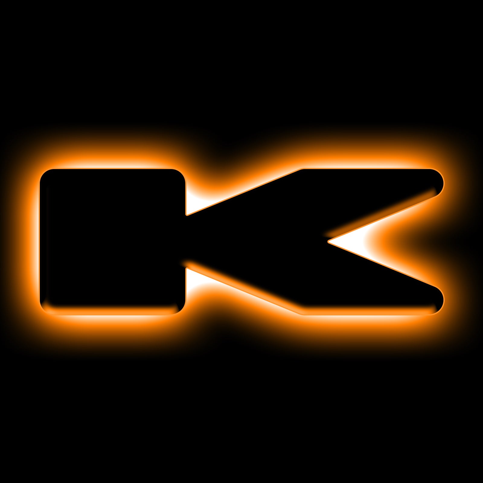 ORACLE Lighting Universal Illuminated LED Letter Badges - Matte Black Surface Finish - K - Amber - 3141-K-005