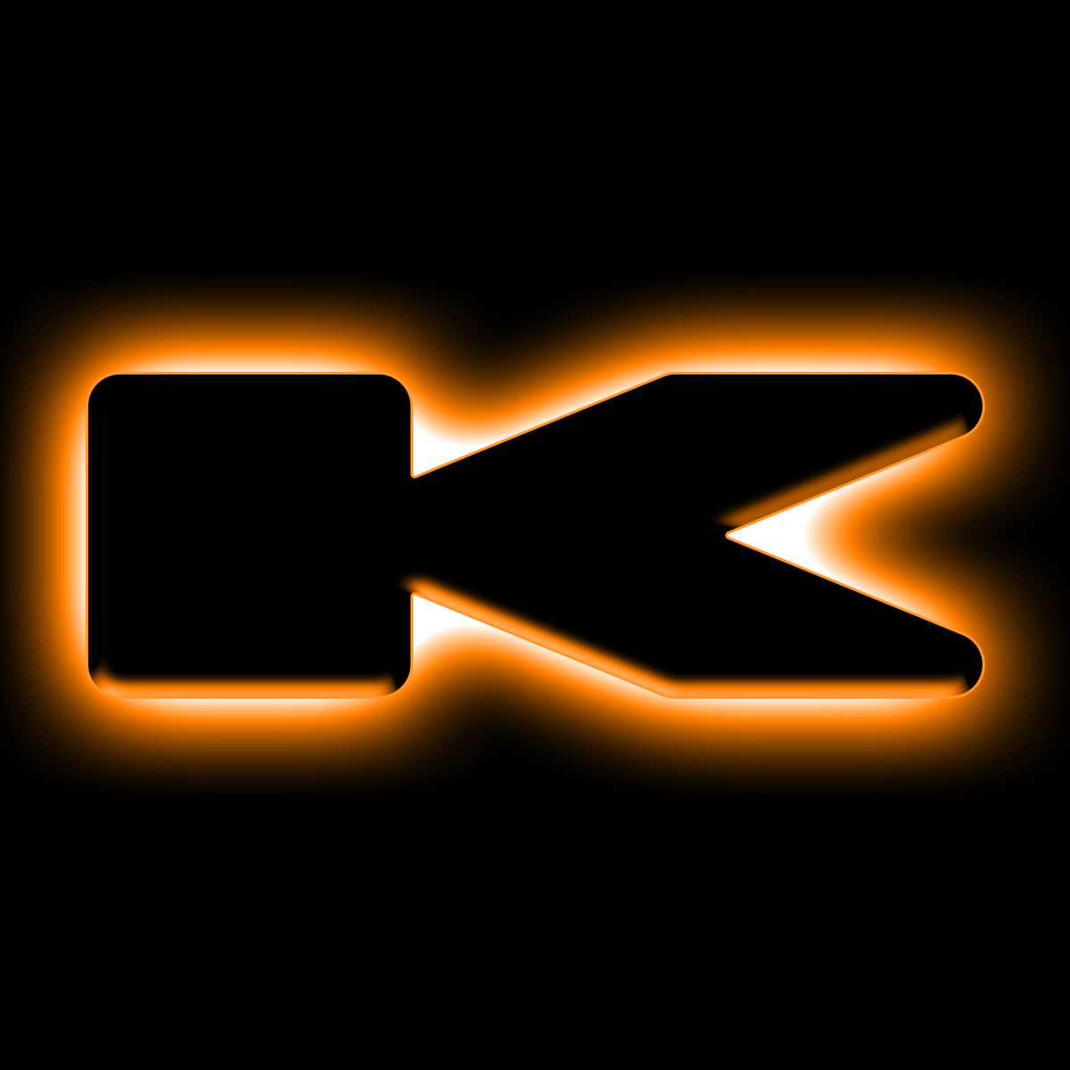 ORACLE Lighting Universal Illuminated LED Letter Badges - Matte Black Surface Finish - K - Amber - 3141-K-005 Main image