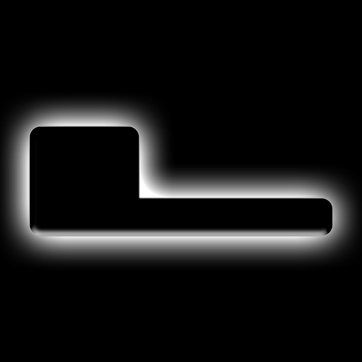 ORACLE Lighting Universal Illuminated LED Letter Badges - Matte Black Surface Finish - L - White - 3141-L-001 Main image