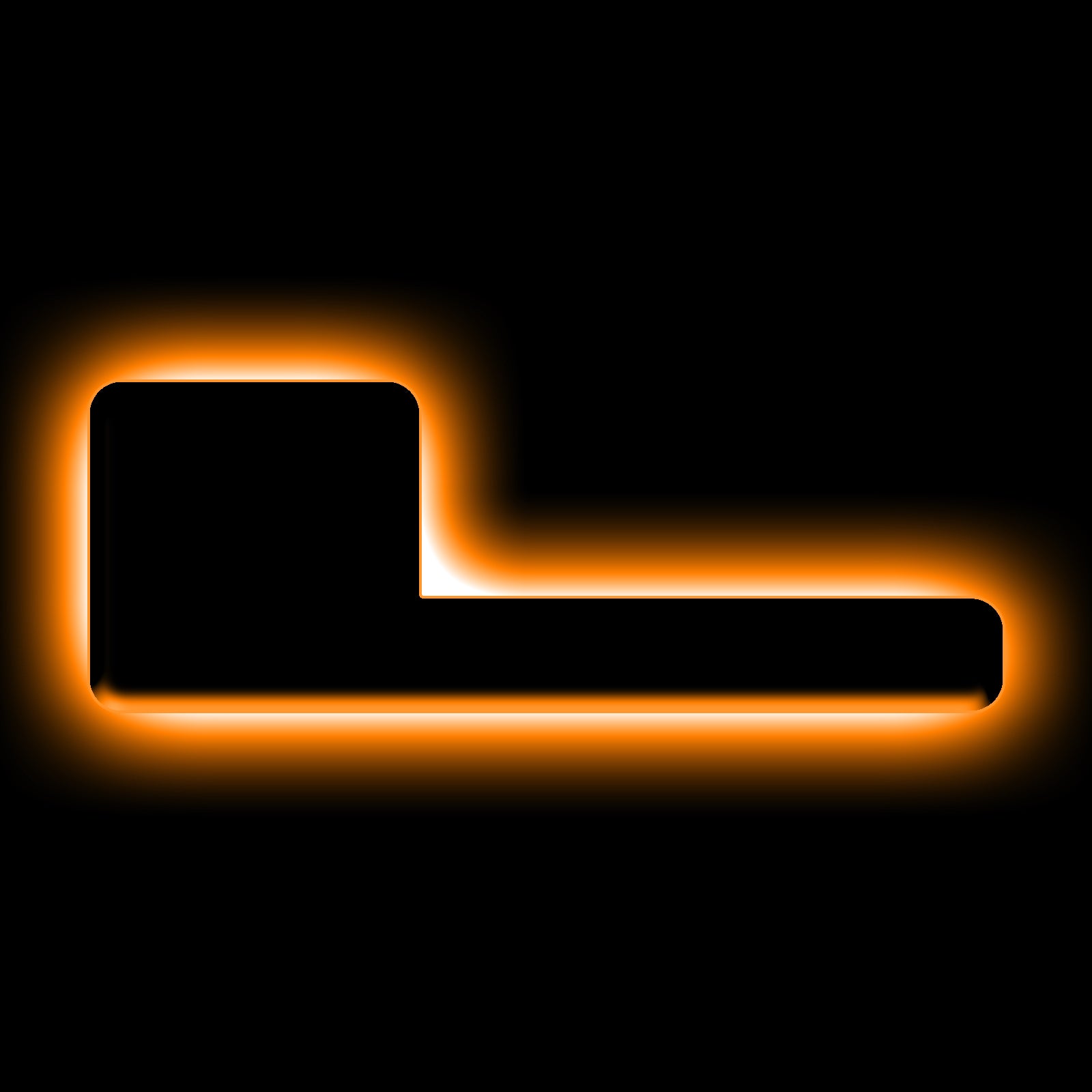 ORACLE Lighting Universal Illuminated LED Letter Badges - Matte Black Surface Finish - L - Amber - 3141-L-005