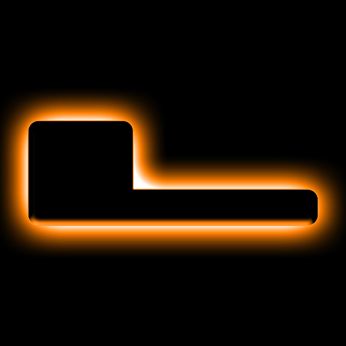 ORACLE Lighting Universal Illuminated LED Letter Badges - Matte Black Surface Finish - L - Amber - 3141-L-005 Main image