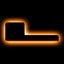 ORACLE Lighting Universal Illuminated LED Letter Badges - Matte Black Surface Finish - L - Amber - 3141-L-005