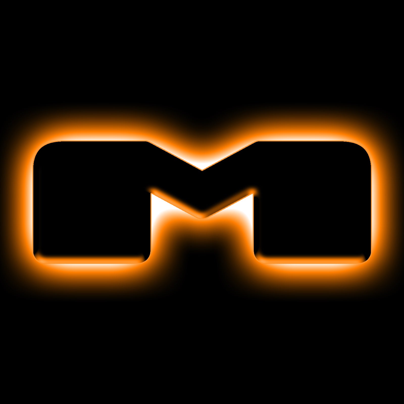 ORACLE Lighting Universal Illuminated LED Letter Badges - Matte Black Surface Finish - M - Amber - 3141-M-005